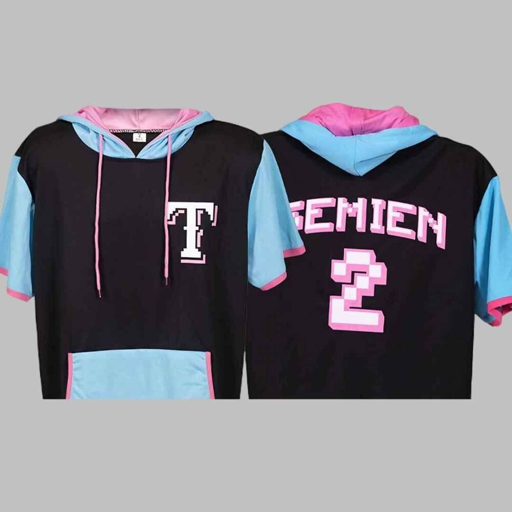 2025 Texas Rangers 8-Bit Hoodie Retro Theme Night Marcus Semien 2 Medium